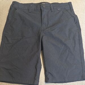 Hurley Men's Dark Blue Flat Front Shorts